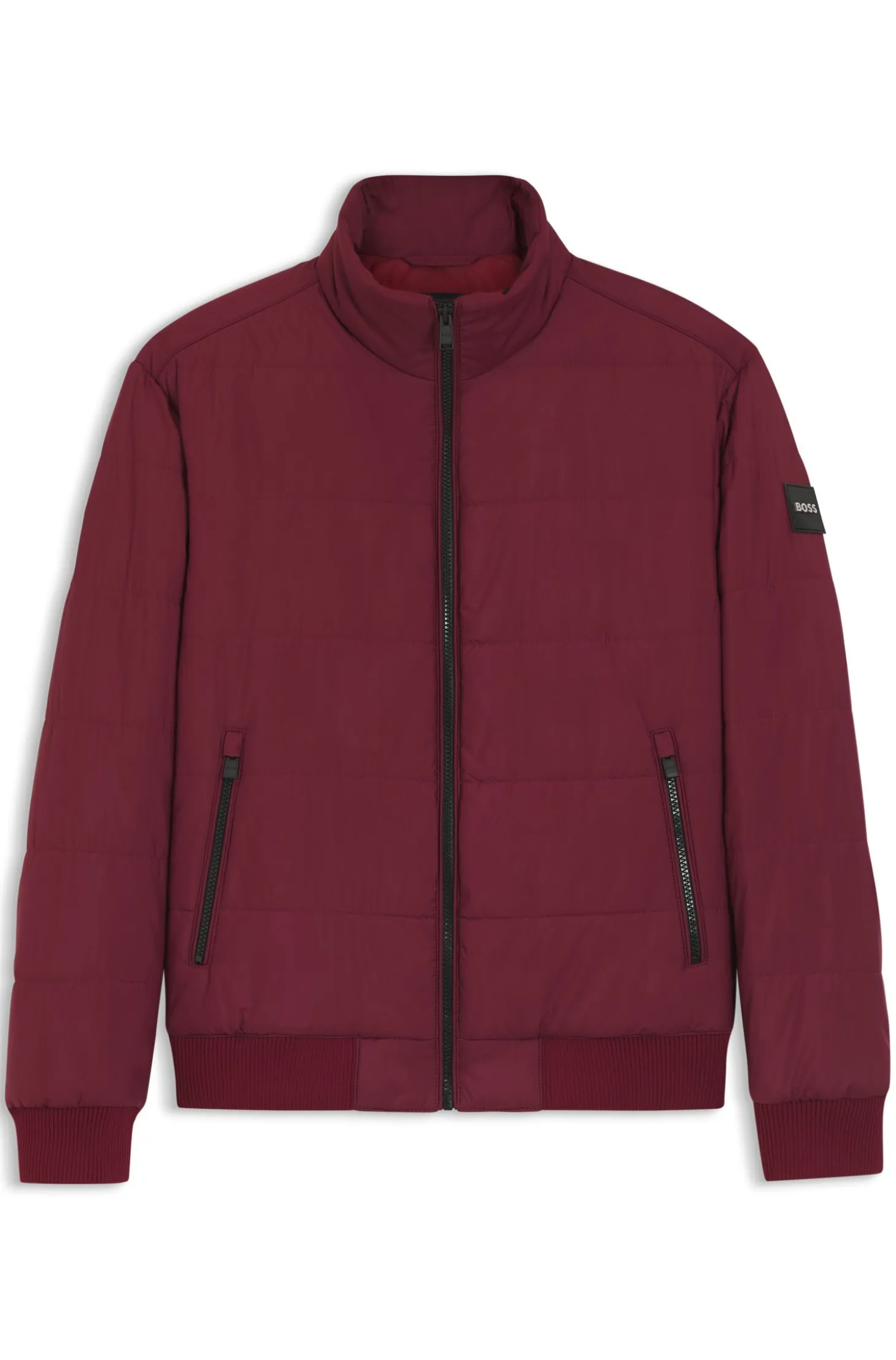 Wasserabweisende Jacke mit Logo-Aufnäher