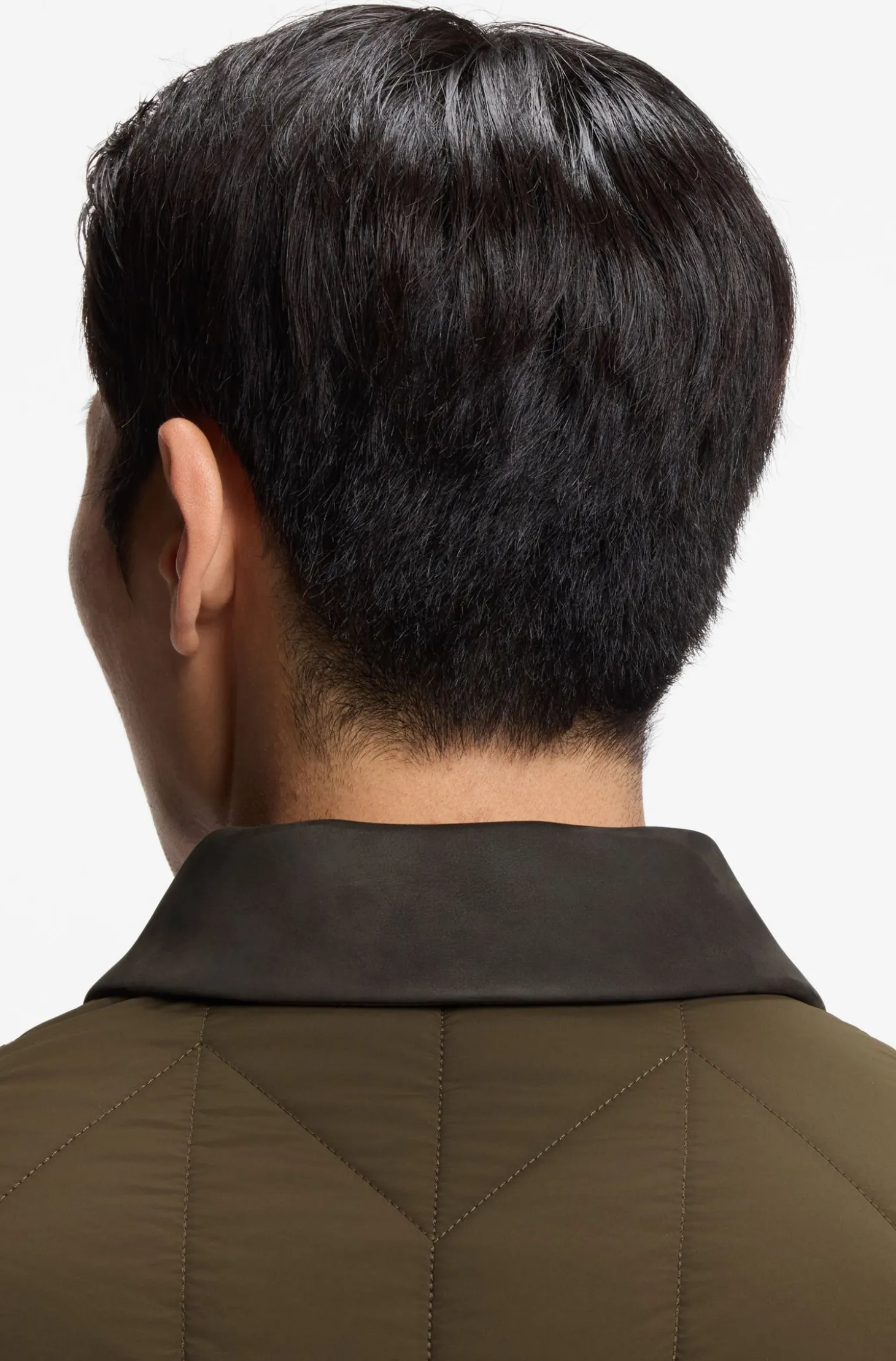 Wasserabweisende Jacke mit Nubukleder-Details