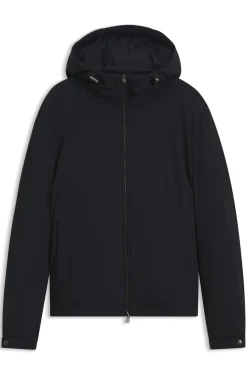 Wasserabweisende Kurzjacke mit Kapuze und Daunenfüllung