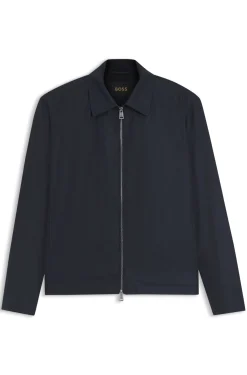 Wasserabweisende Regular-Fit Jacke aus beschichtetem Gewebe