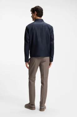 Wasserabweisende Regular-Fit Jacke aus beschichtetem Gewebe