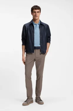 Wasserabweisende Regular-Fit Jacke aus beschichtetem Gewebe