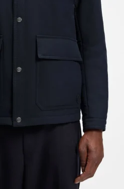 Wasserabweisende Relaxed-Fit Jacke aus angerautem Gewebe