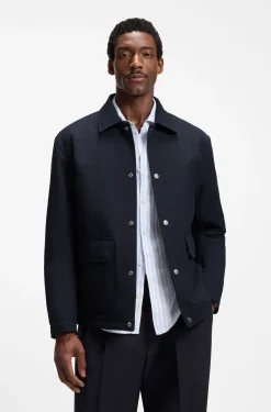 Wasserabweisende Relaxed-Fit Jacke aus angerautem Gewebe