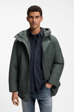 Wasserabweisender Parka mit Logo-Badge