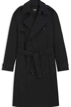 Wasserabweisender Trenchcoat aus Baumwoll-Twill