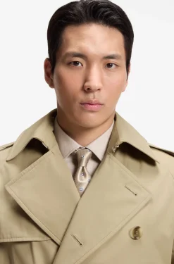Wasserabweisender Trenchcoat aus Baumwoll-Twill