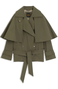 Wasserabweisender Trenchcoat mit Gürtel
