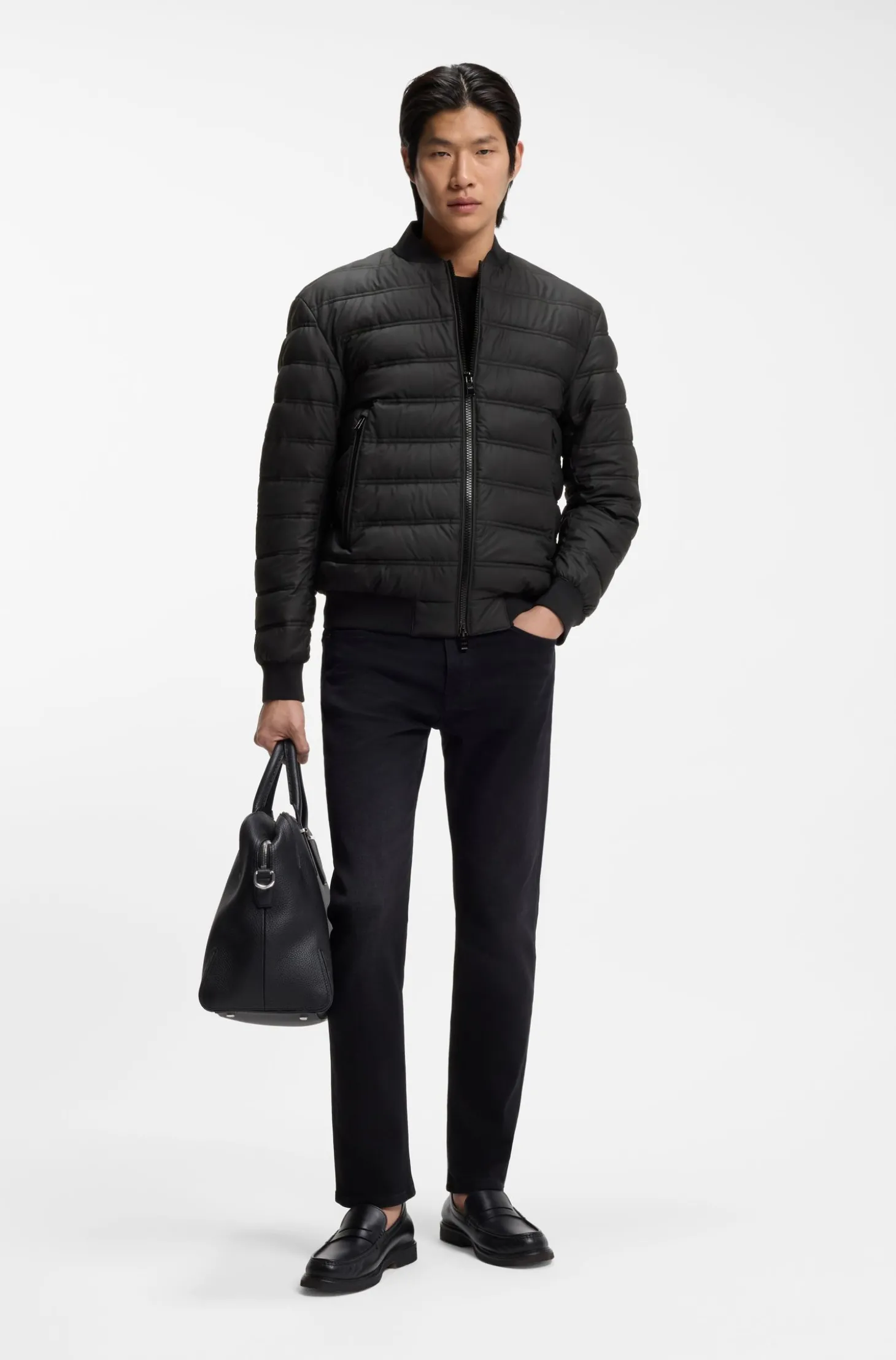 Wasserabweisende Steppjacke mit Zwei-Wege-Reißverschluss
