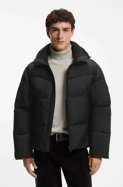 Wasserabweisende Steppjacke mit abnehmbarer Kapuze
