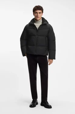 Wasserabweisende Steppjacke mit abnehmbarer Kapuze