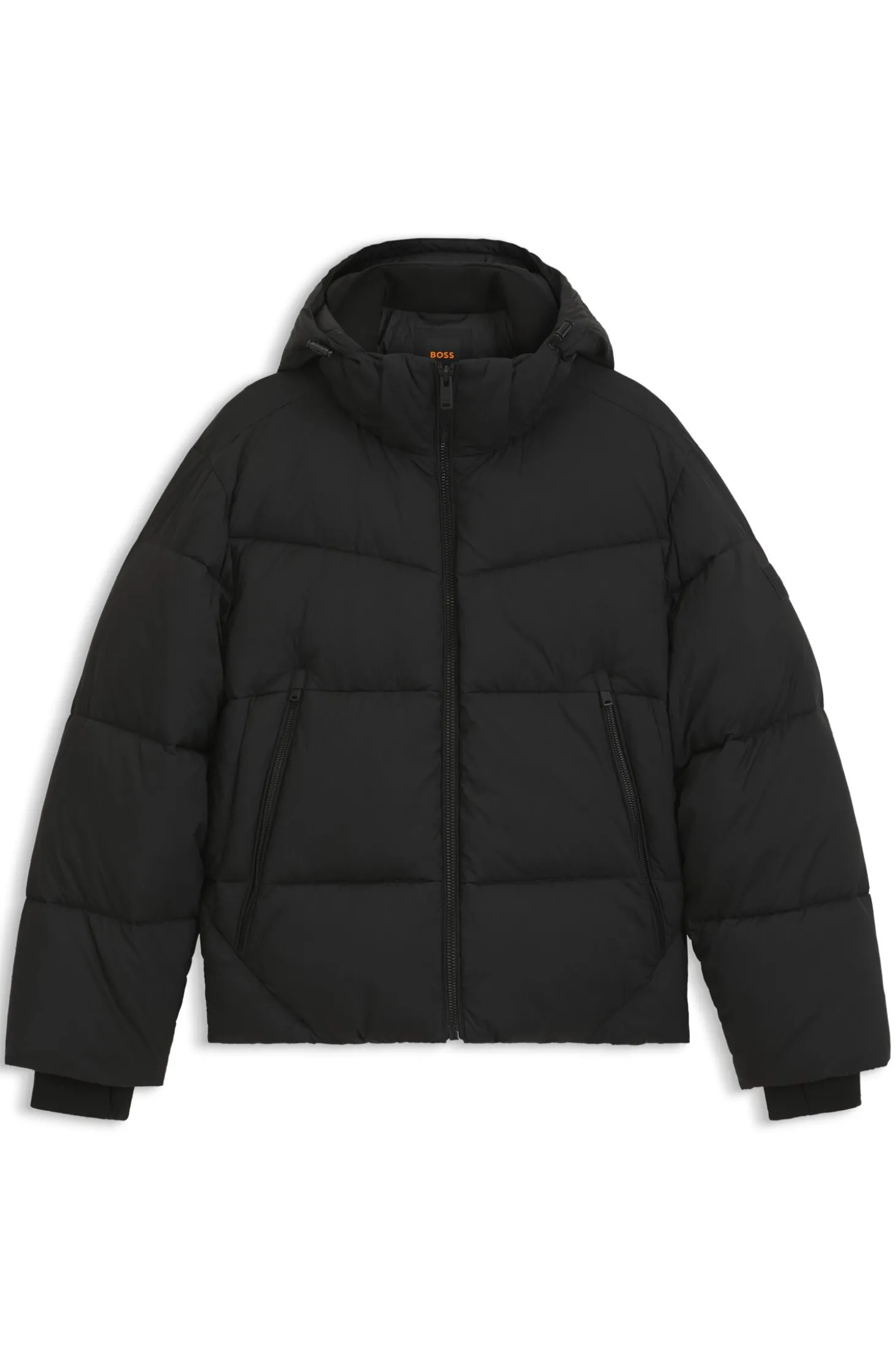 Wasserabweisende Steppjacke mit abnehmbarer Kapuze