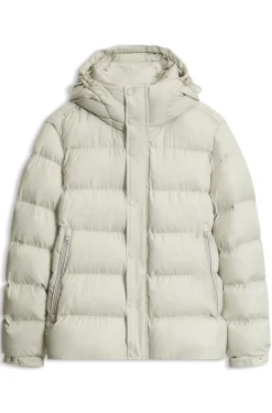 Wasserabweisende Steppjacke mit Kapuze und gepolstertem Kragen
