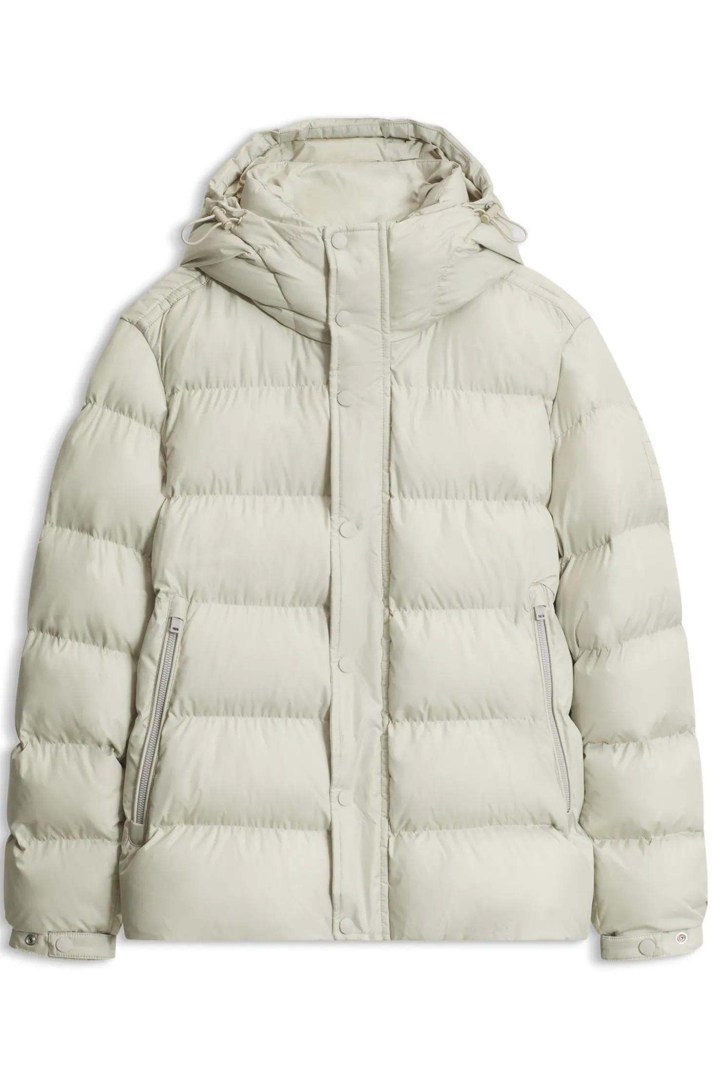 Wasserabweisende Steppjacke mit Kapuze und gepolstertem Kragen