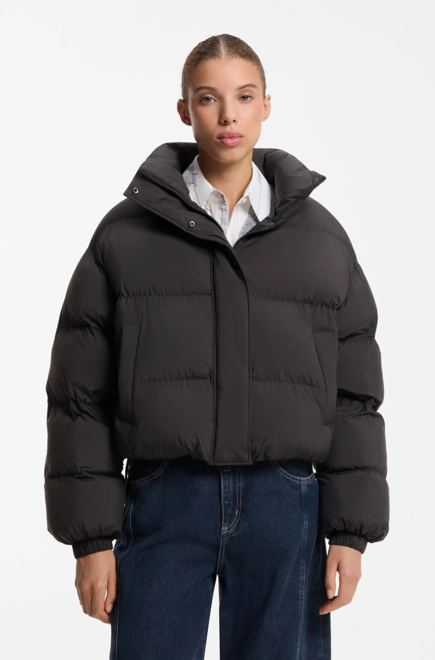 Wasserabweisende Steppjacke mit Stehkragen