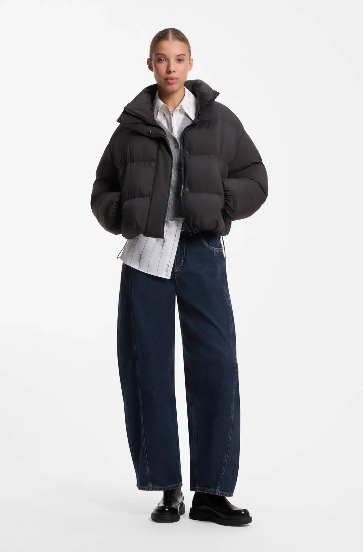 Wasserabweisende Steppjacke mit Stehkragen