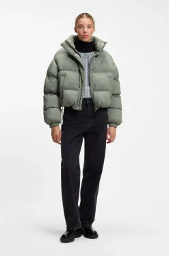 Wasserabweisende Steppjacke mit Stehkragen