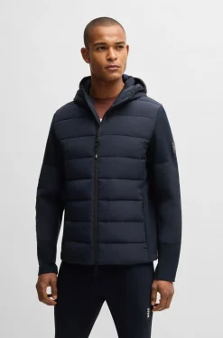 Wasserabweisende, wattierte Reitsport-Hybrid-Jacke