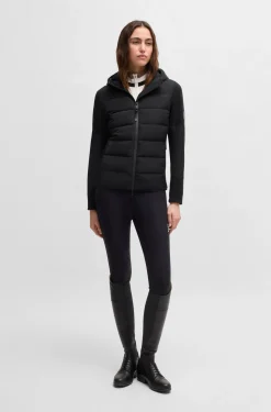 Wasserabweisende, wattierte Reitsport-Hybrid-Jacke