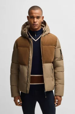 Wasserdichte Reitsport-Jacke mit Cord-Details