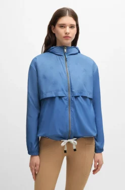 Wasserdichte Reitsport-Regenjacke mit Double-B-Monogrammen