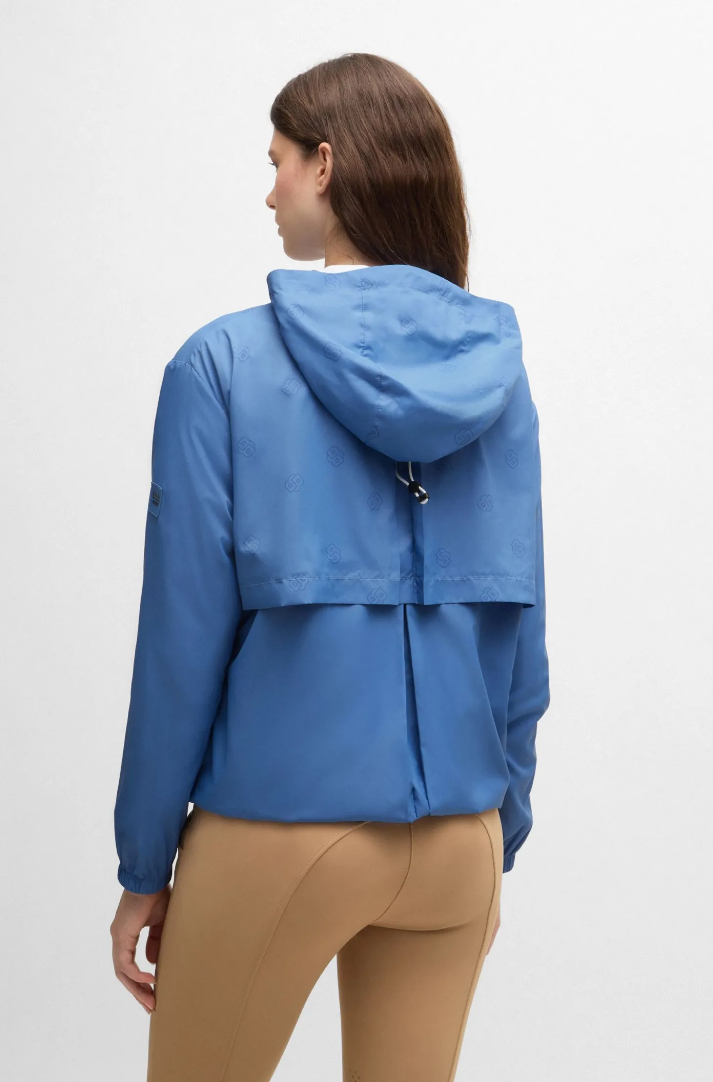 Wasserdichte Reitsport-Regenjacke mit Double-B-Monogrammen