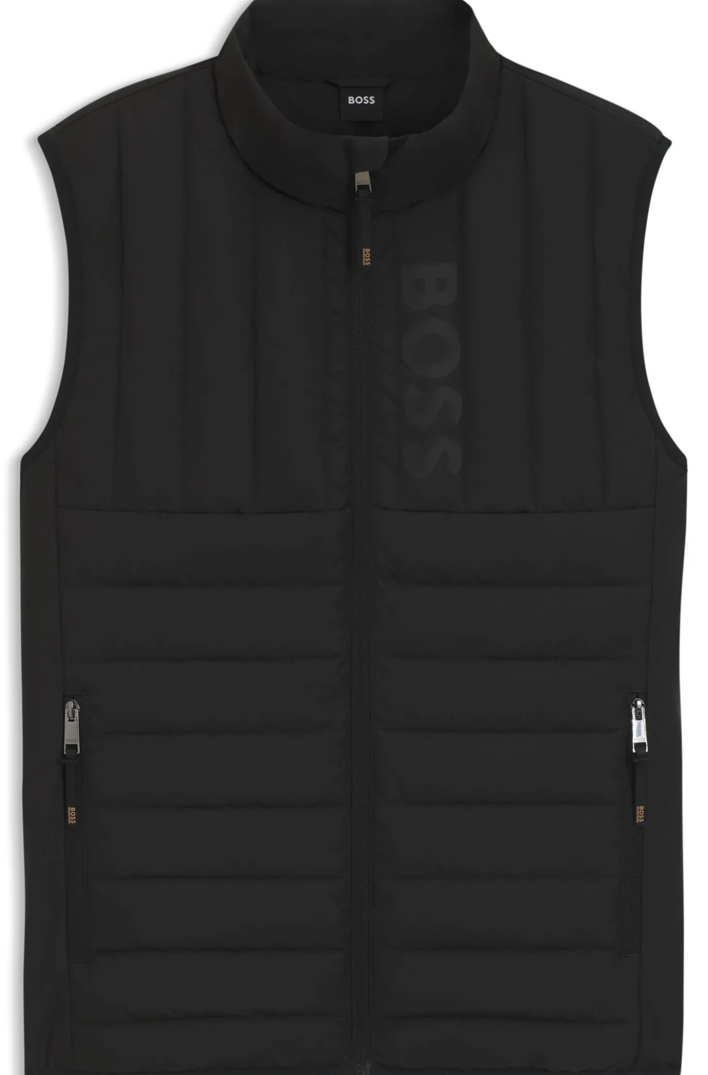 Wasserdichte Reitsport-Weste mit vertikalem Logo-Print