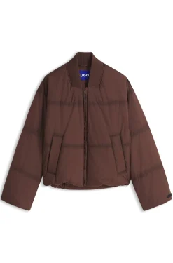 Wattierte Oversized-Fit Jacke mit Nahtdetails