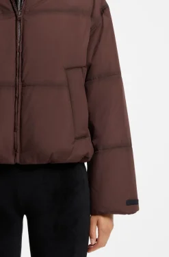Wattierte Oversized-Fit Jacke mit Nahtdetails