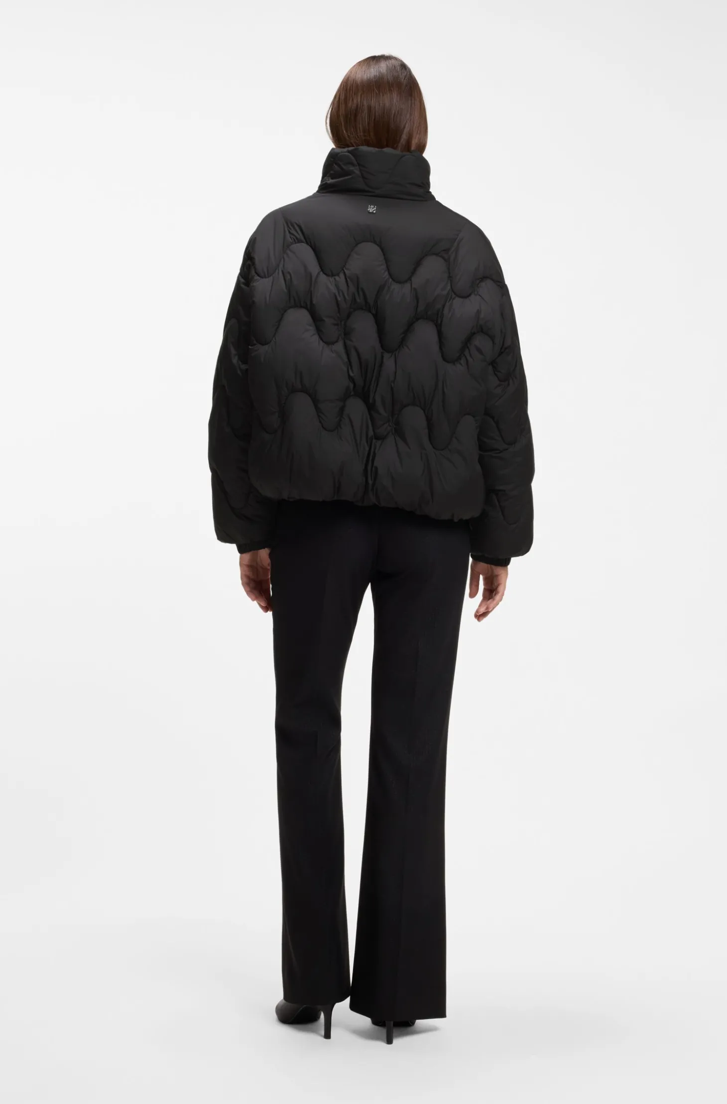 Wattierte Relaxed-Fit Jacke aus wasserabweisendem Gewebe