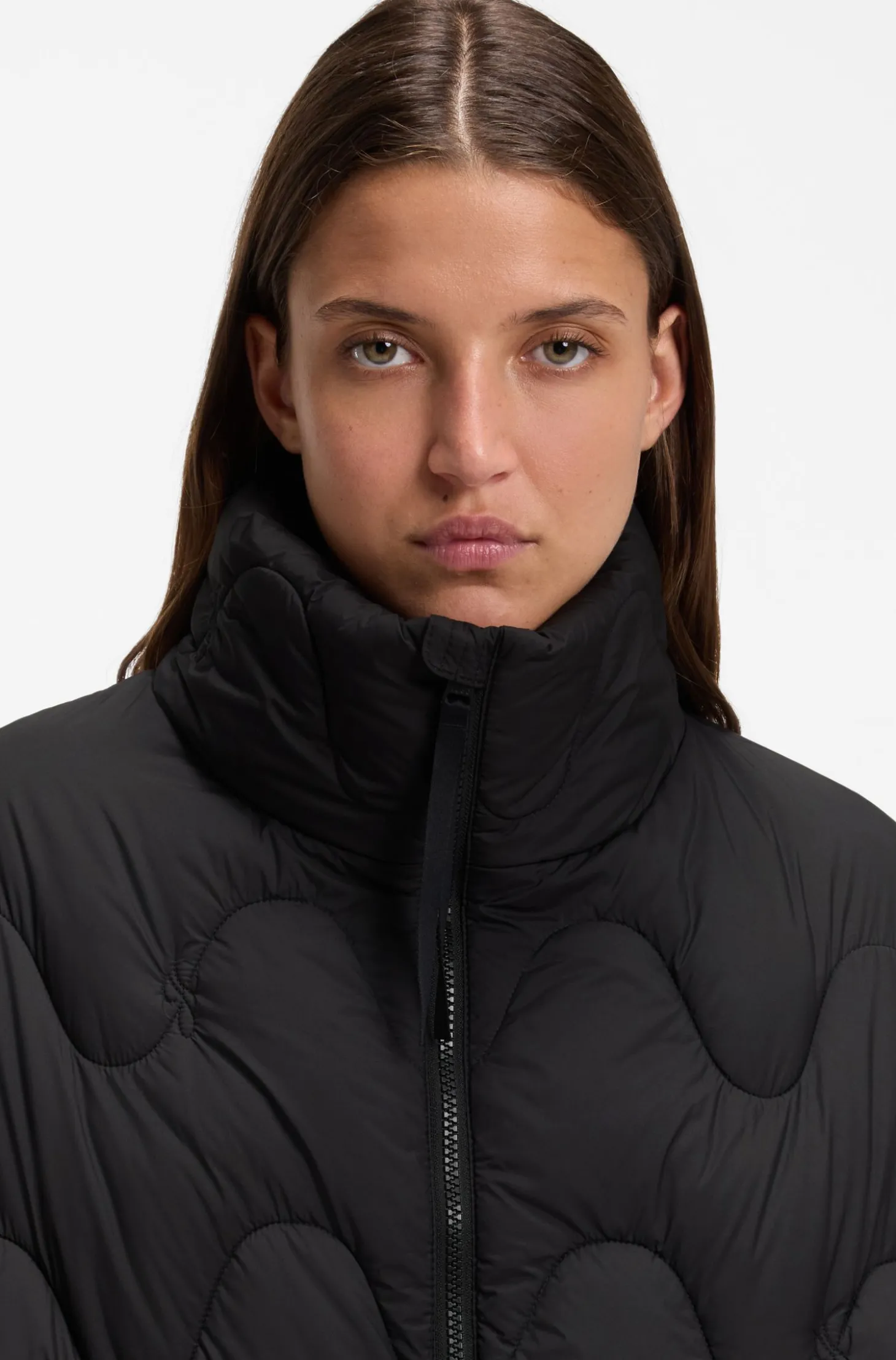 Wattierte Relaxed-Fit Jacke aus wasserabweisendem Gewebe