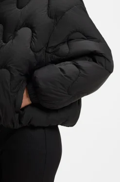 Wattierte Relaxed-Fit Jacke aus wasserabweisendem Gewebe