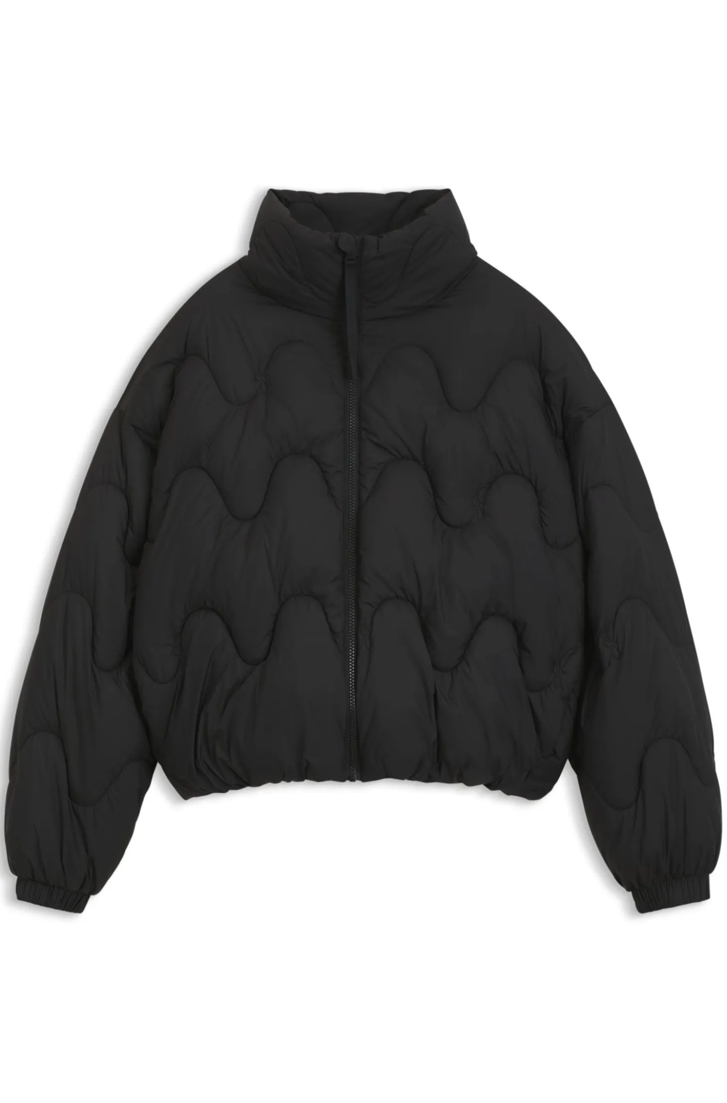 Wattierte Relaxed-Fit Jacke aus wasserabweisendem Gewebe