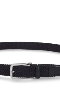 Webgürtel mit Leder-Details