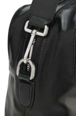 Weekender aus Leder mit Logo-Prägung