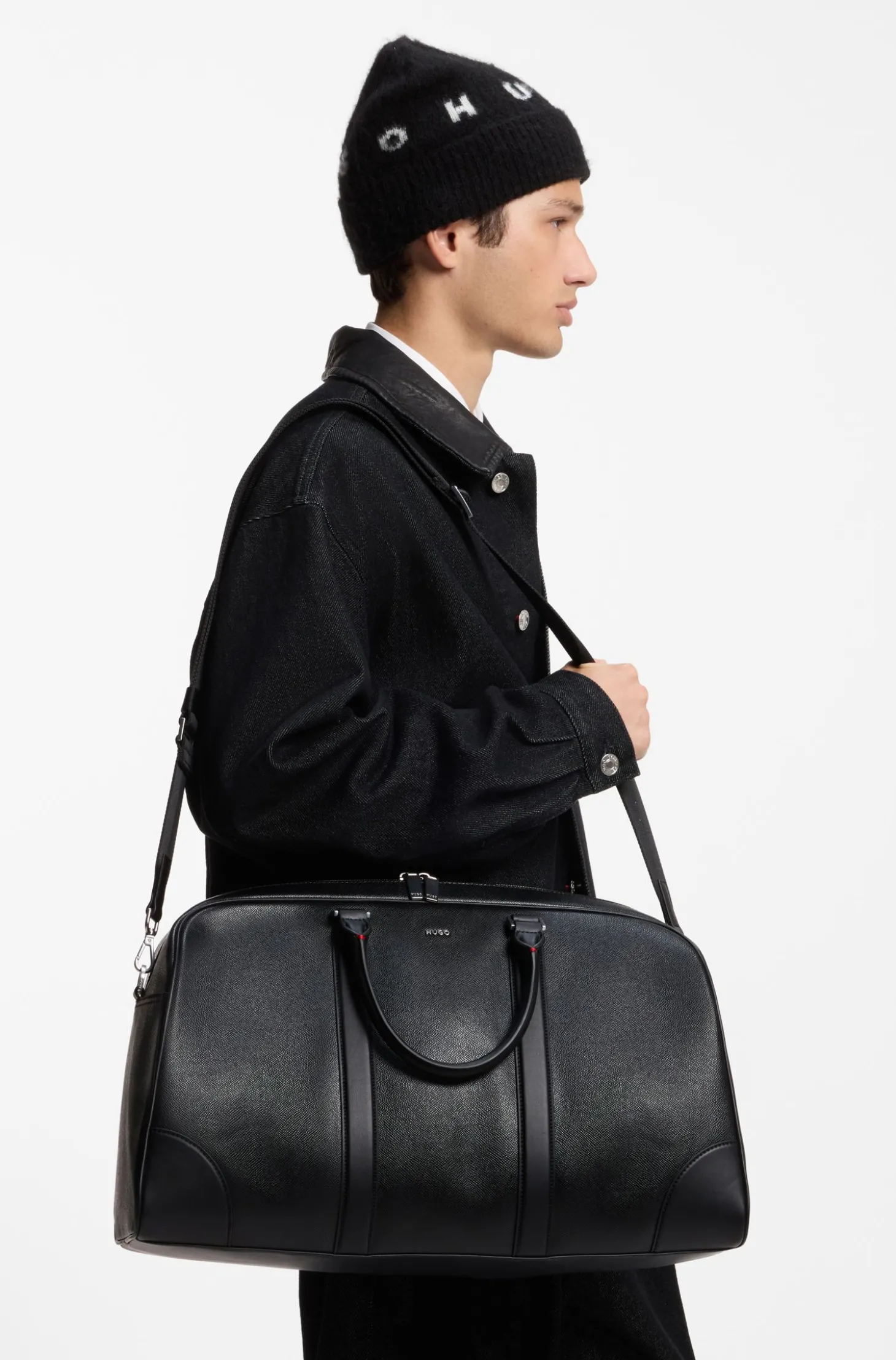 Weekender mit Beschlägen in Silber-Optik