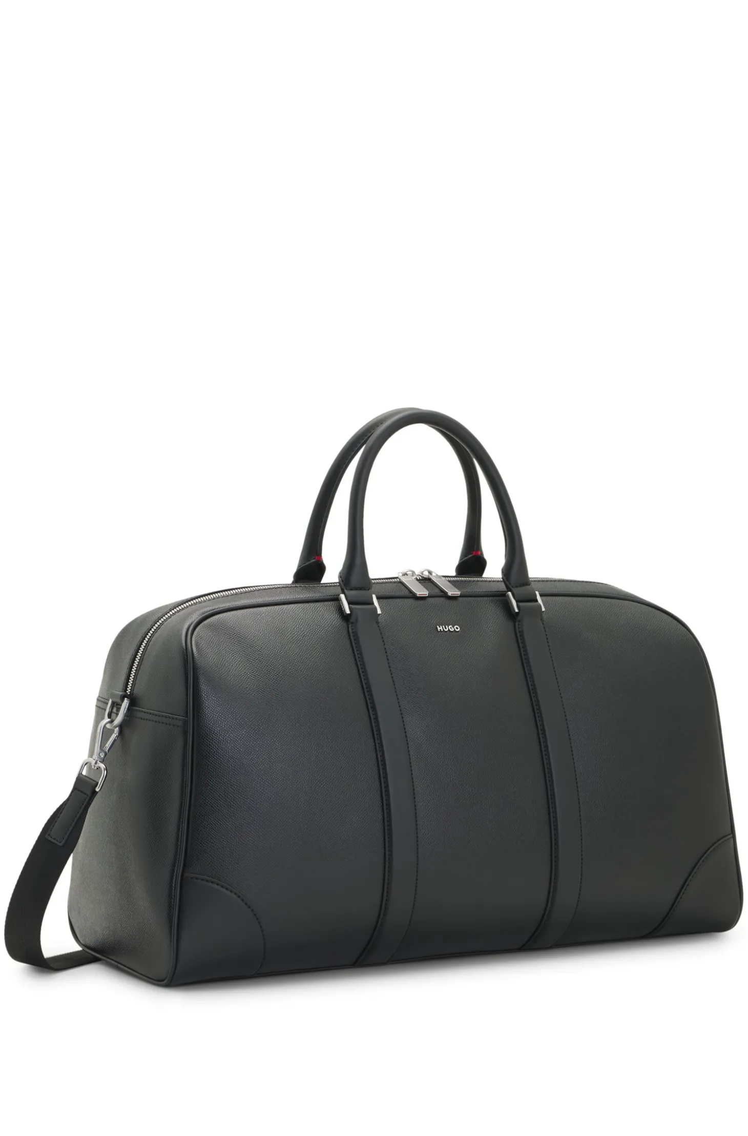 Weekender mit Beschlägen in Silber-Optik