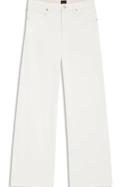 Weiße Relaxed-Fit Jeans aus festem Denim