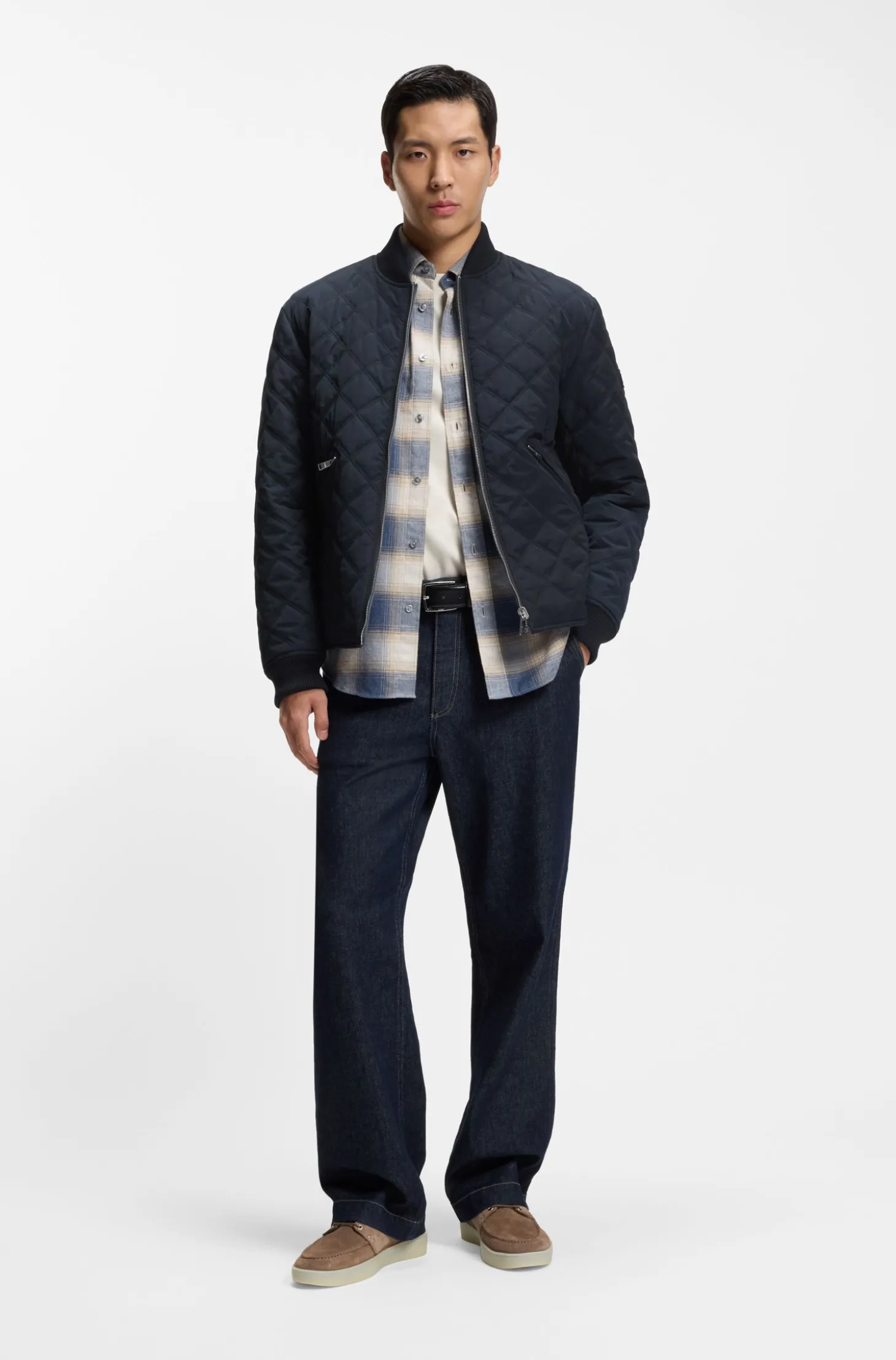 Wendbare Jacke mit Absteppungen und wasserabweisendem Finish