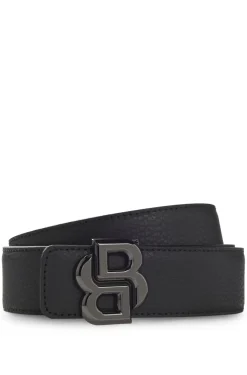Wendegürtel aus italienischem Leder mit Double-B-Monogramm-Schließe