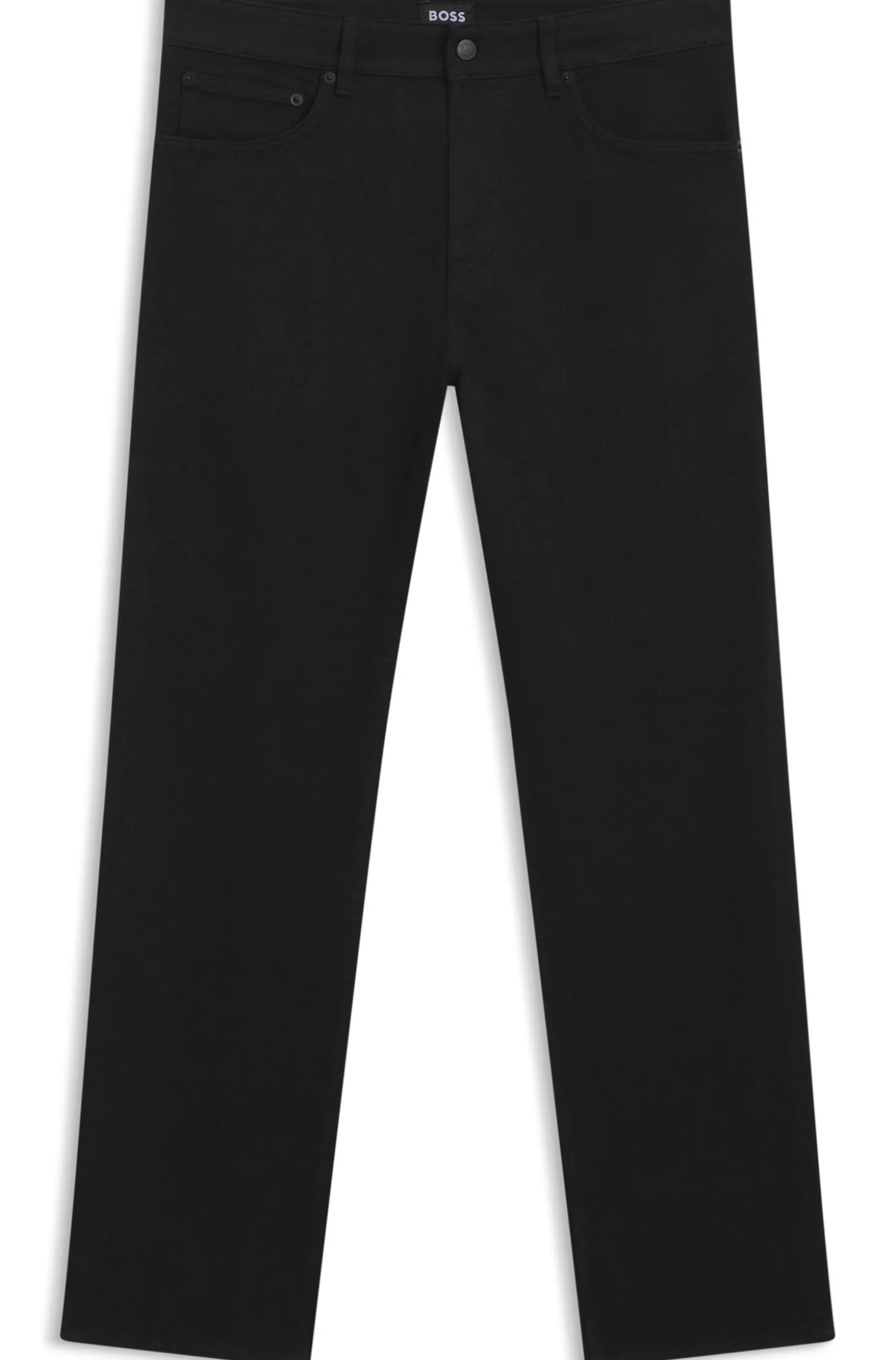 Year of the Horse Tapered-Fit Jeans aus schwarzem Denim mit gelasertem Muster