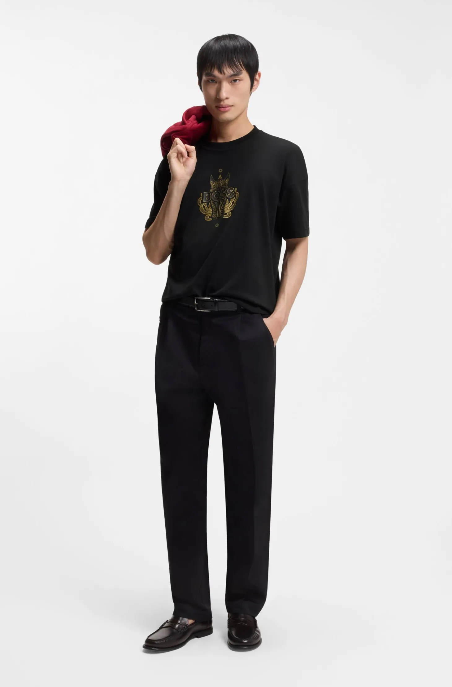 Year of the Horse T-Shirt aus Baumwoll-Jersey mit Logo-Artwork