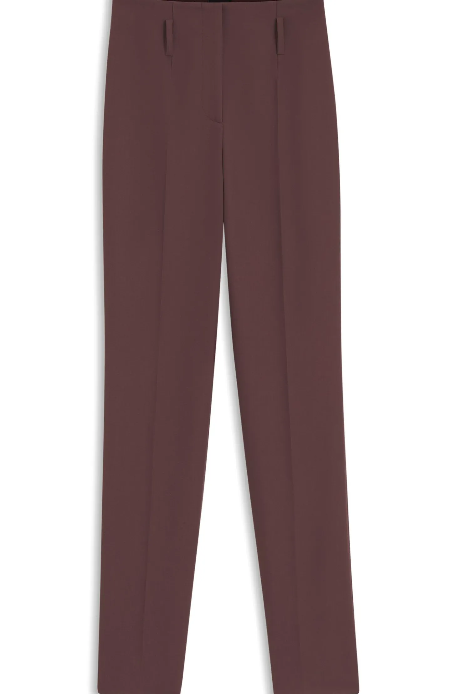 Zigarettenhose aus Schurwoll-Mix mit hohem Bund