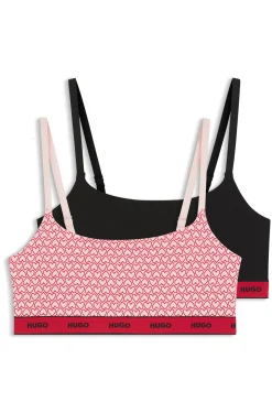 Zweierpack Bralettes aus Stretch-Baumwolle