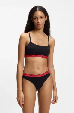 Zweierpack Bralettes aus Stretch-Baumwolle