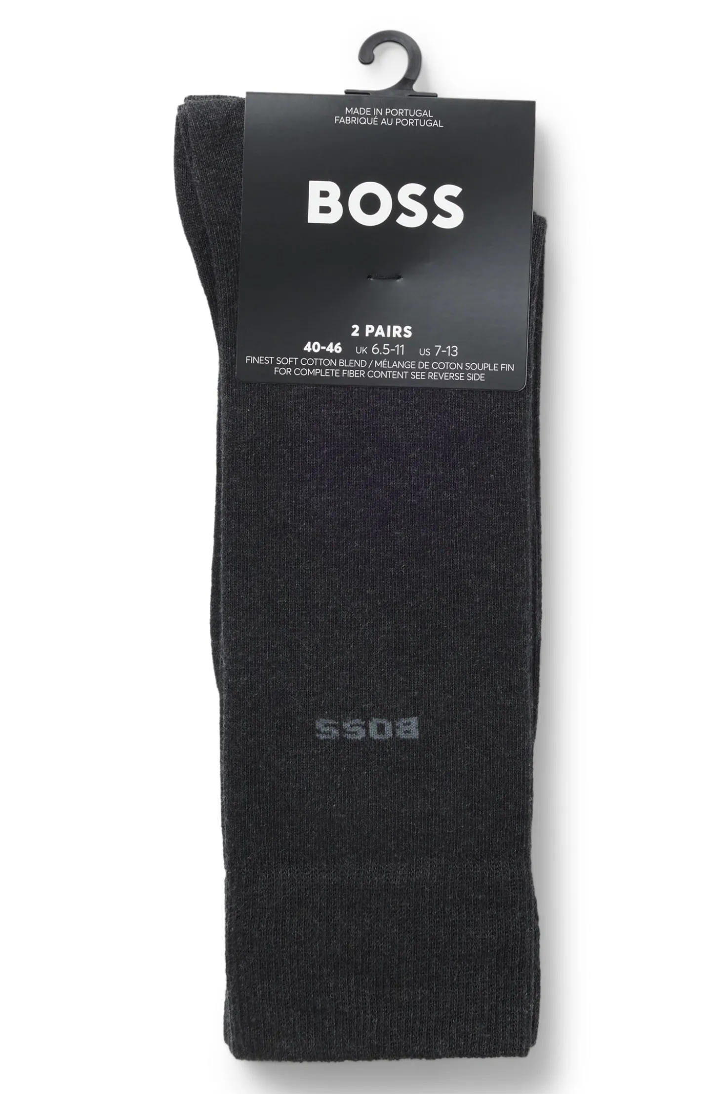 Zweierpack Business-Socken aus softer, kompakter Baumwolle