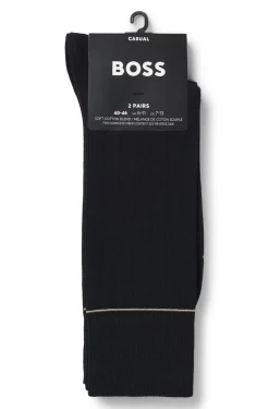 Zweierpack gerippte Socken mit Signature-Streifen-Details