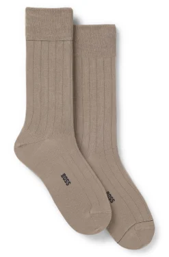 Zweierpack gerippte Socken mit Signature-Streifen-Details