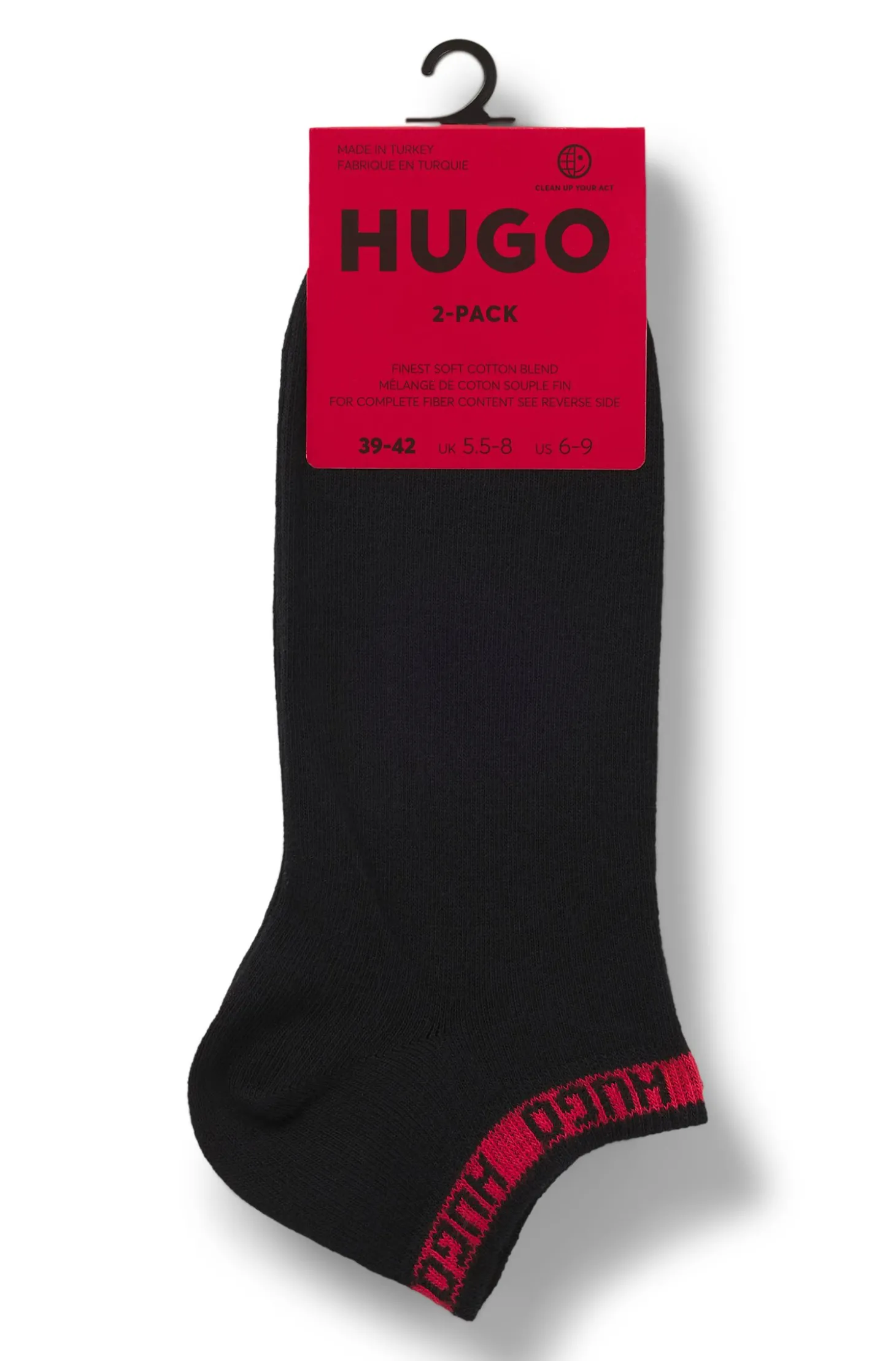 Zweierpack knöchellange Socken mit Logos
