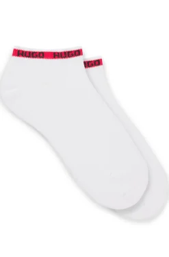 Zweierpack knöchellange Socken mit Logos